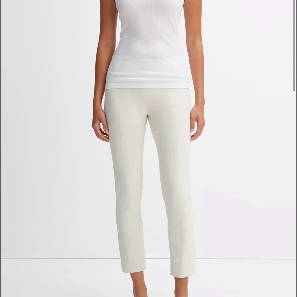 Vince Stitch Front Seam Ponte Legging Size Medium Color Gesso